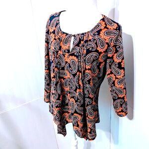 Kim Rogers Women's Paisley Design Top Large
